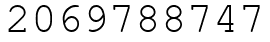 Число 2069788747.