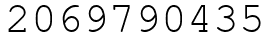 Число 2069790435.