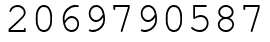 Число 2069790587.