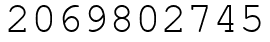 Число 2069802745.