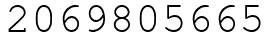 Число 2069805665.
