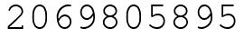 Число 2069805895.