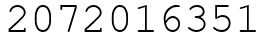 Число 2072016351.
