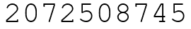 Число 2072508745.