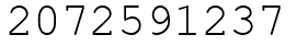 Число 2072591237.