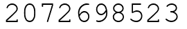 Число 2072698523.