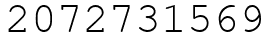 Число 2072731569.