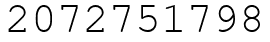Число 2072751798.
