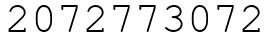 Число 2072773072.