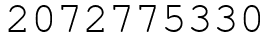 Число 2072775330.
