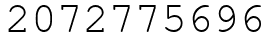 Число 2072775696.