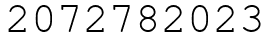 Число 2072782023.