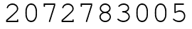 Число 2072783005.