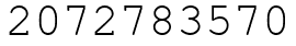 Число 2072783570.