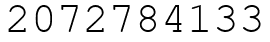 Число 2072784133.