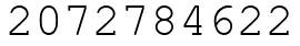 Число 2072784622.