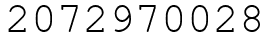 Число 2072970028.