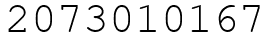Число 2073010167.