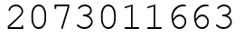 Число 2073011663.