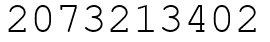Число 2073213402.