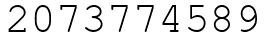 Число 2073774589.