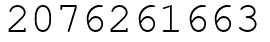 Число 2076261663.