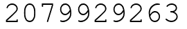 Число 2079929263.