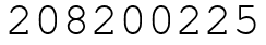 Число 208200225.