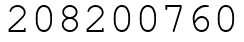 Число 208200760.