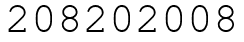 Число 208202008.