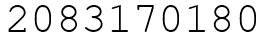 Число 2083170180.