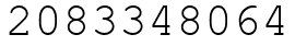 Число 2083348064.