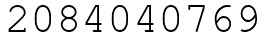 Число 2084040769.