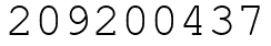 Число 209200437.
