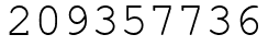 Число 209357736.