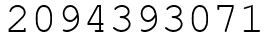 Число 2094393071.