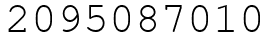 Число 2095087010.