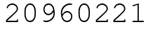 Число 20960221.
