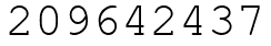 Число 209642437.
