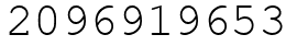 Число 2096919653.