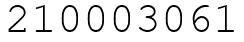 Число 210003061.
