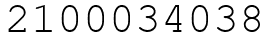 Число 2100034038.