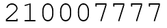 Число 210007777.