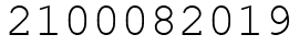 Число 2100082019.