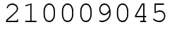 Число 210009045.