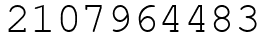 Число 2107964483.