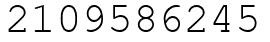 Число 2109586245.