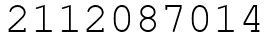 Число 2112087014.