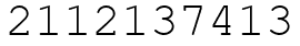 Число 2112137413.