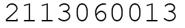 Число 2113060013.